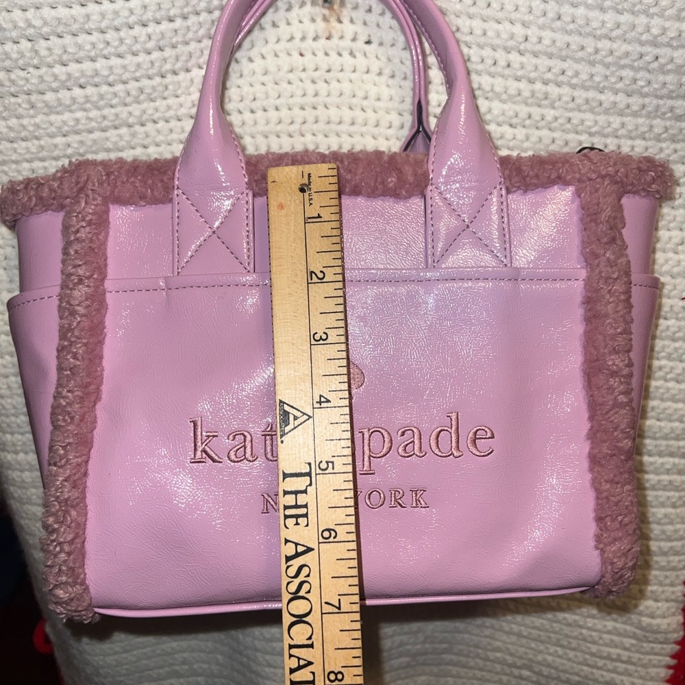 Kate spade New York Jett faux shearling small crossbody in quartz pink - Picture 7 of 10